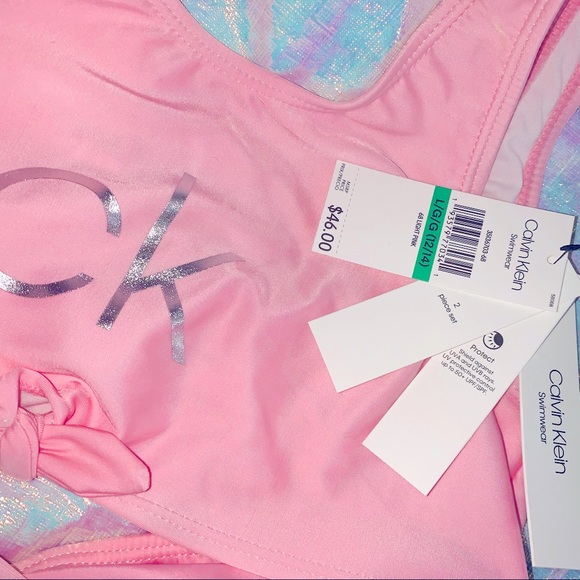 🌸NWT CALVIN KLEIN SWIMSUIT GIRLS 12/14 Lg🌸 - Picture 9 of 12